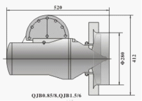 QJB型潜水搅拌机的安装尺寸图
