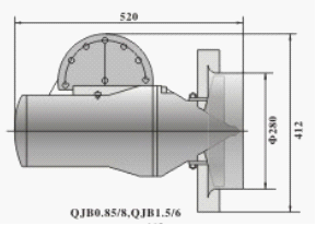 QJB型新萄京3522娱乐手机版的安装尺寸图